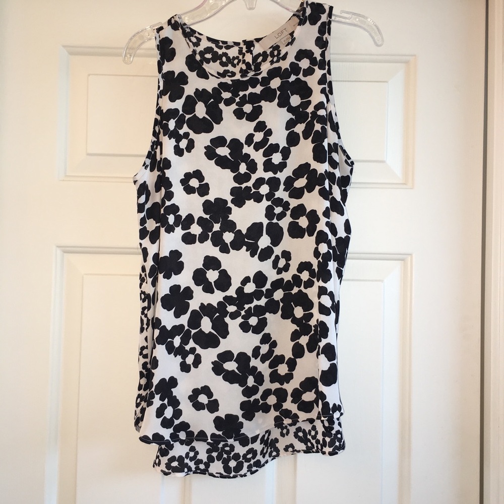 Loft flower hi-lo flowy sleeveless top, SP